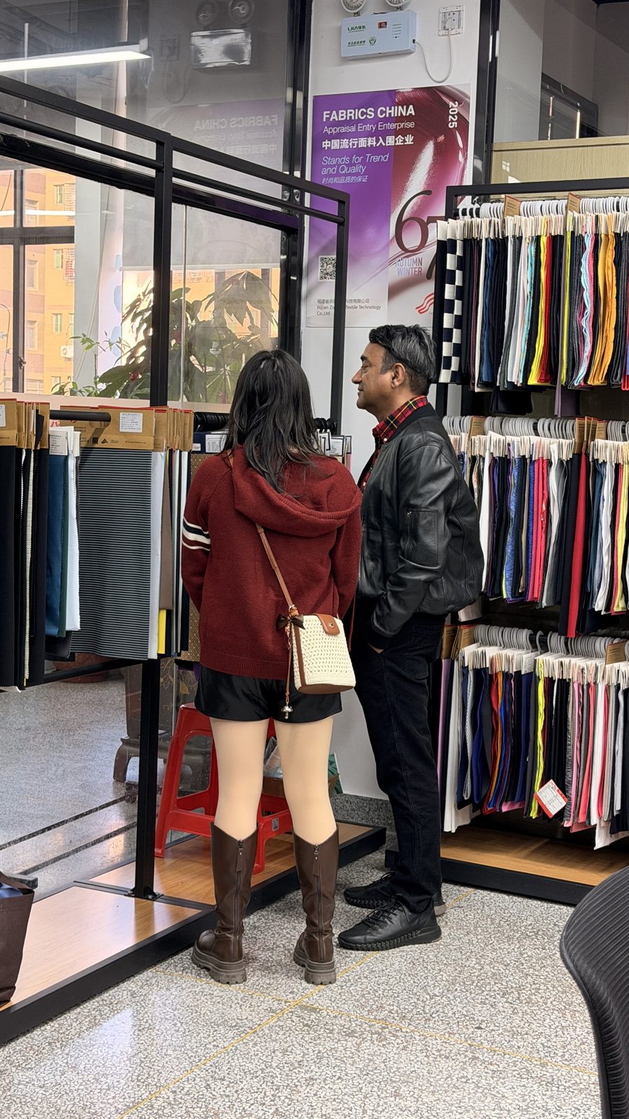 印度客商莅临宗德纺织参观考察