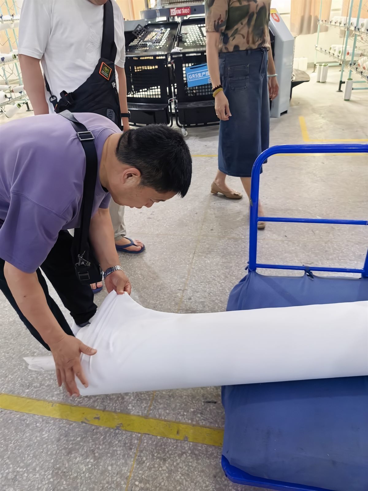 山东客户一行莅临宗德纺织参观交流